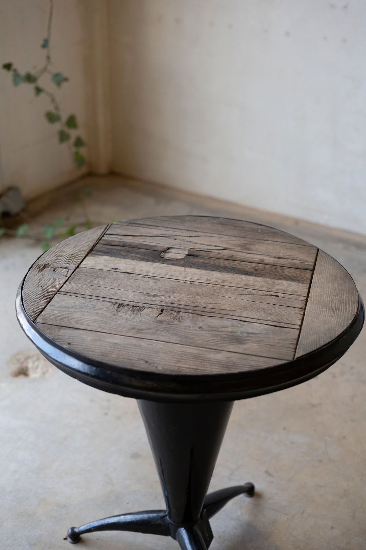 Pair Of Iron and Wood Bistro Tables