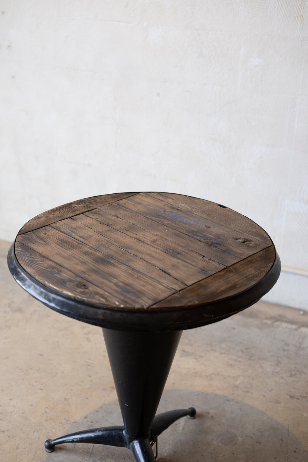 Pair Of Iron and Wood Bistro Tables