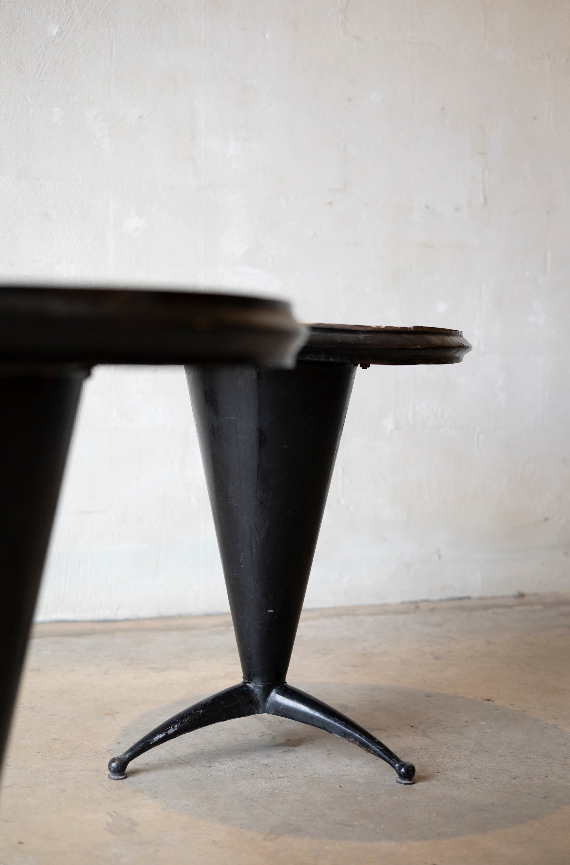 Pair Of Iron and Wood Bistro Tables Secondary image