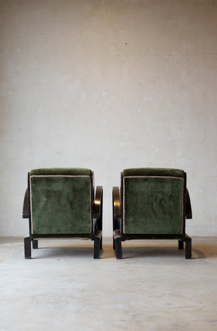 1930s Halabala-Style Bentwood Armchairs (Pair)