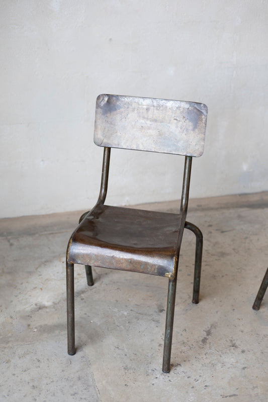 Set of 4 Iron Chairs from France (1920)