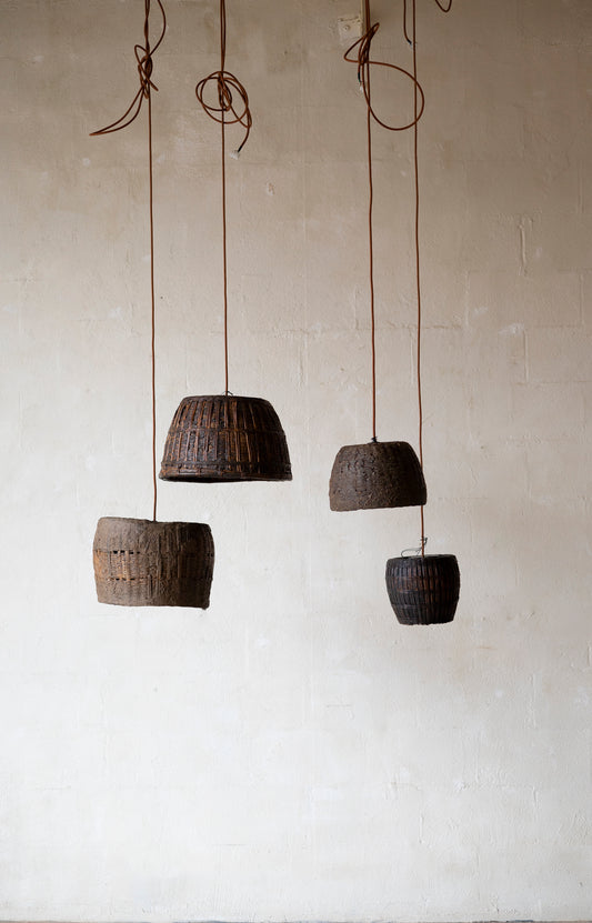 19th-Century Grain Basket Light