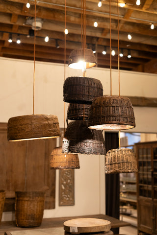 19th-Century Grain Basket Light