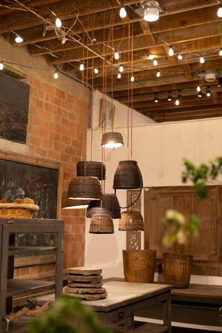 19th-Century Grain Basket Light