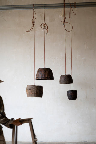 19th-Century Grain Basket Light