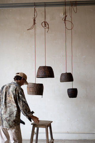 19th-Century Grain Basket Light