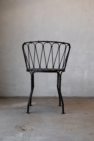 Iron French bistro style dining chair. 